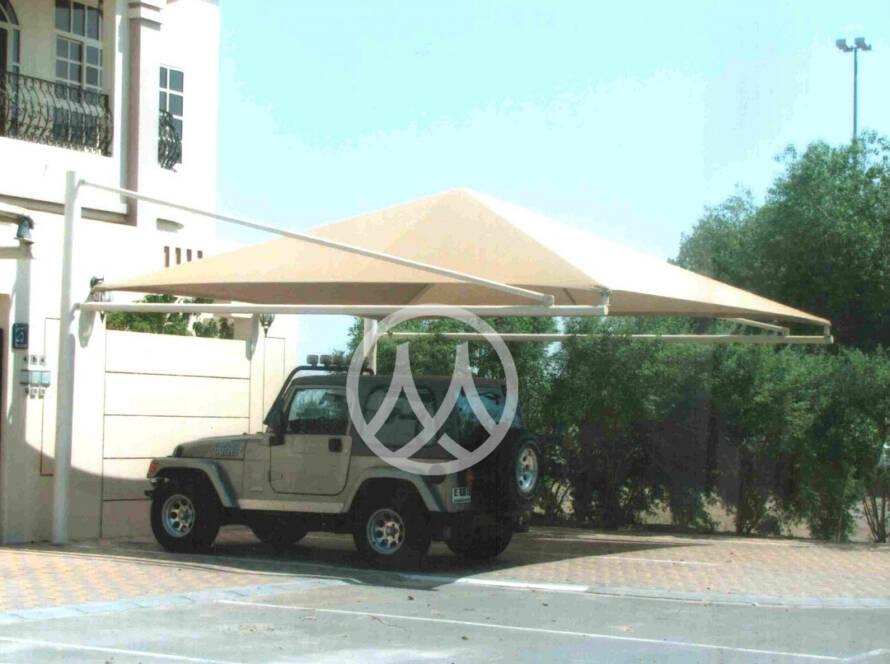 Pyramid car parking shade