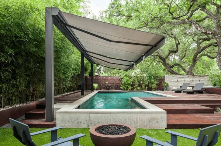 Swimming pool shade